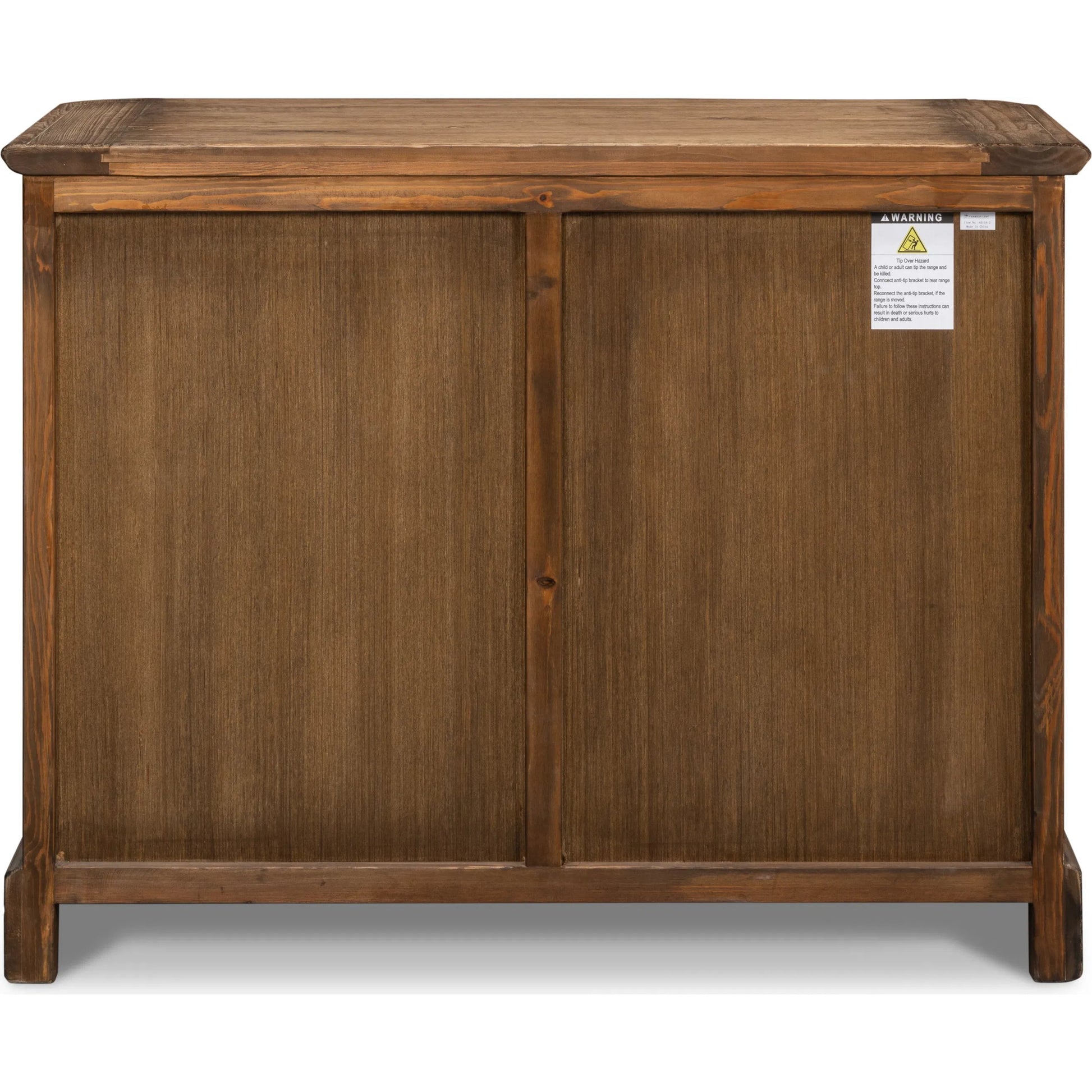 Stephano Two Door Sideboard by Sarreid Ltd. in brown. Made from natural old pine in a traditional style.