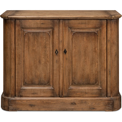 Stephano Two Door Sideboard by Sarreid Ltd. in brown. Made from natural old pine in a traditional style.