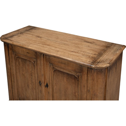 Stephano Two Door Sideboard by Sarreid Ltd. in brown. Made from natural old pine in a traditional style.