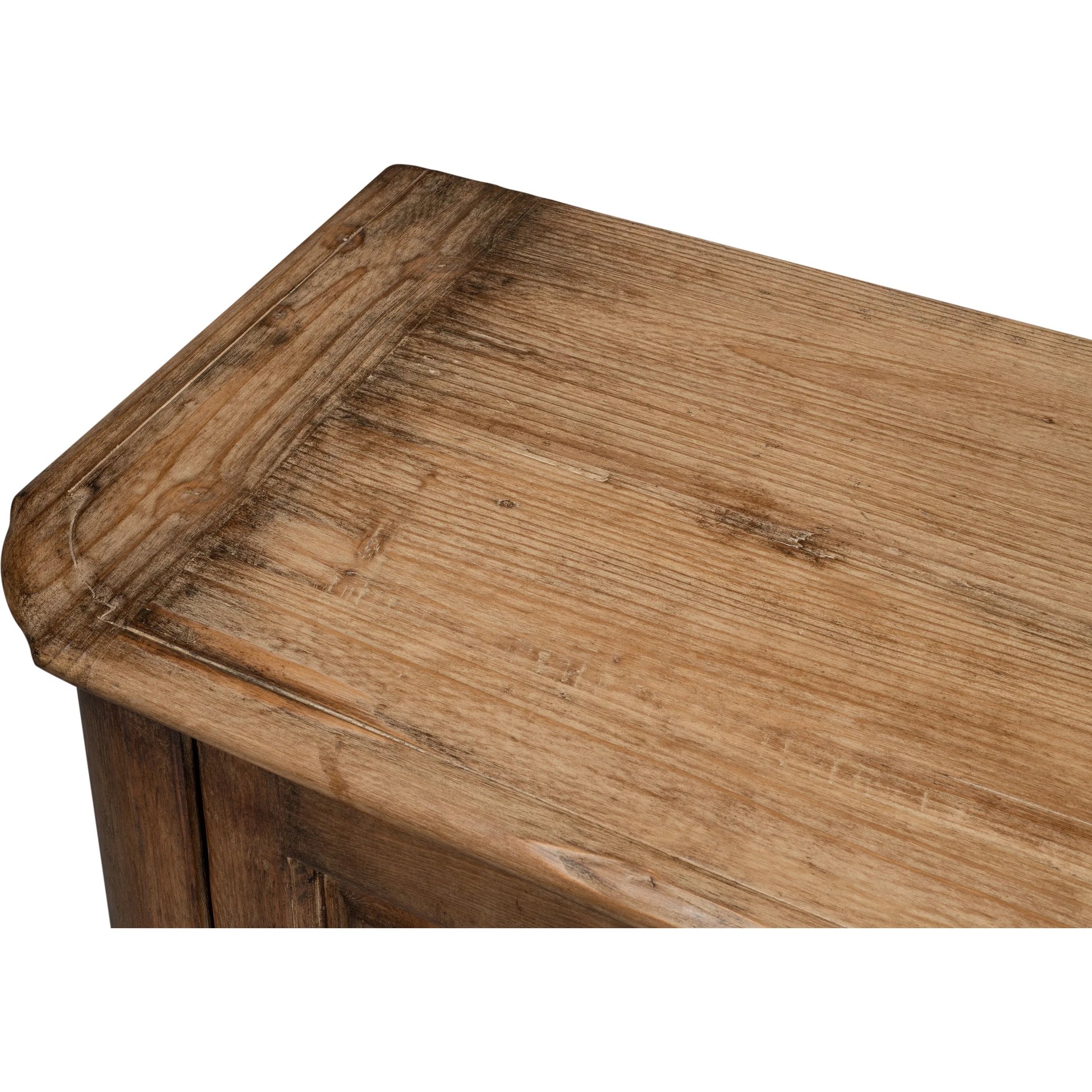 Stephano Two Door Sideboard by Sarreid Ltd. in brown. Made from natural old pine in a traditional style.