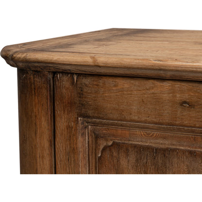 Stephano Two Door Sideboard by Sarreid Ltd. in brown. Made from natural old pine in a traditional style.