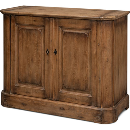 Stephano Two Door Sideboard by Sarreid Ltd. in brown. Made from natural old pine in a traditional style.
