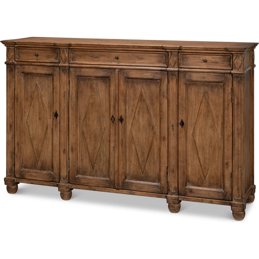 Diamond Wall Sideboard by Sarreid Ltd.. Made from reclaimed pine in a cottage & farmhouse style.