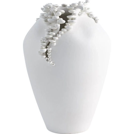 Cascading Reef Vase by Global Views. Made from ceramic in a transitional style.