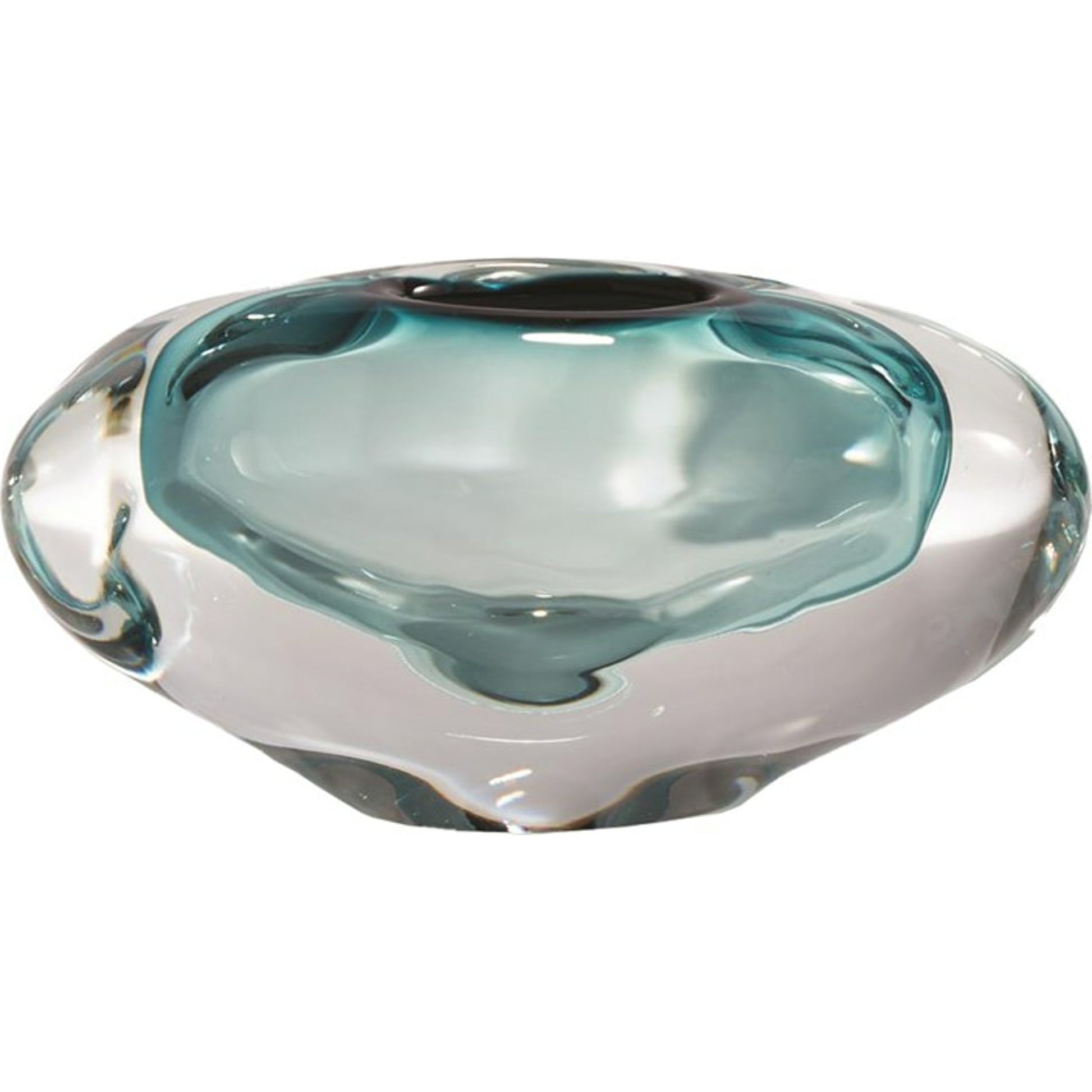 Abstract Bean Vase by Global Views. Made from art glass in a eclectic & global style.