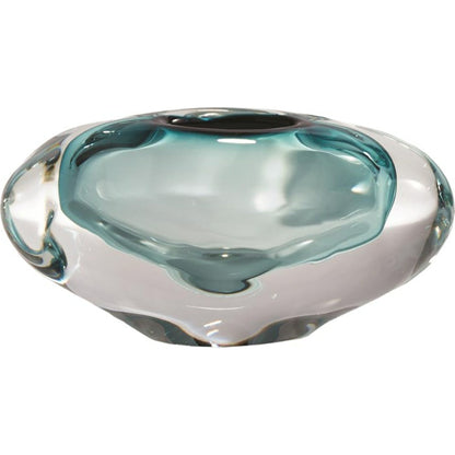 Abstract Bean Vase by Global Views. Made from art glass in a eclectic & global style.