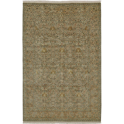 Spohia Rug - 6598F by Feizy in ivory, green. Made from silk, wool in a unique style.