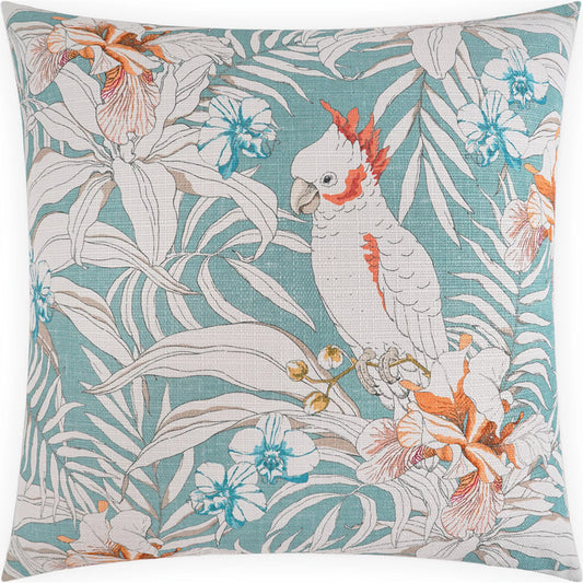 Auxerre Pillow by DV Kap Home in aqua. Made from 100% polyester in a unique style.