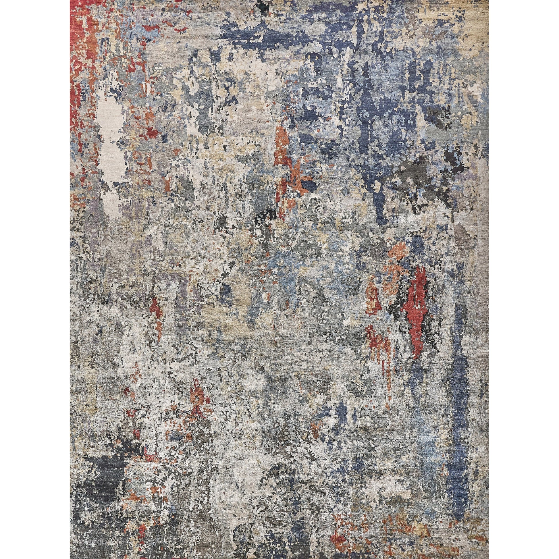 Laureno Rug by Exquisite Rugs in blue, gray. Made from bamboo silk in a unique style.