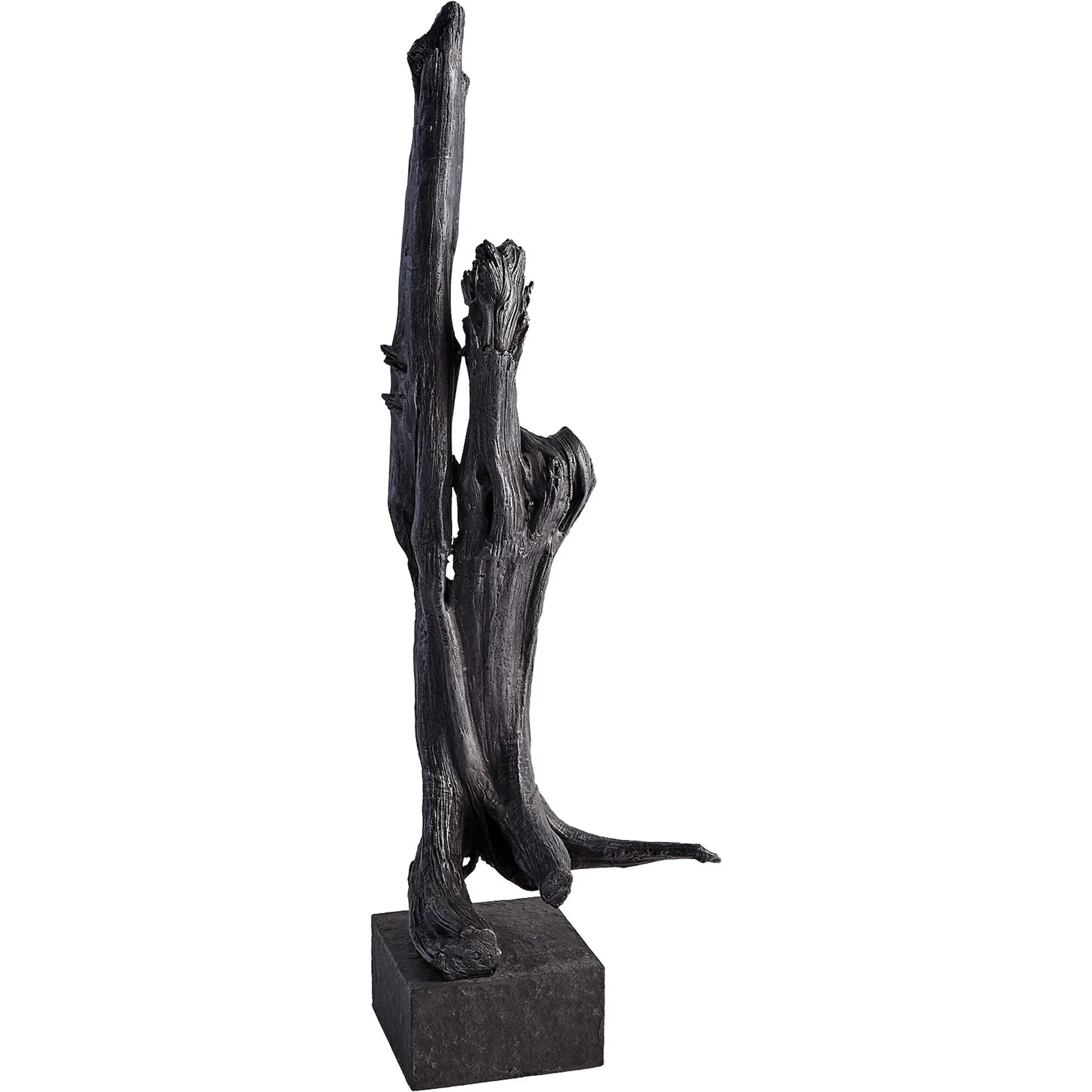 Iron Driftwood Sculpture by Global Views. Made from cast iron, marble in a eclectic & global style.