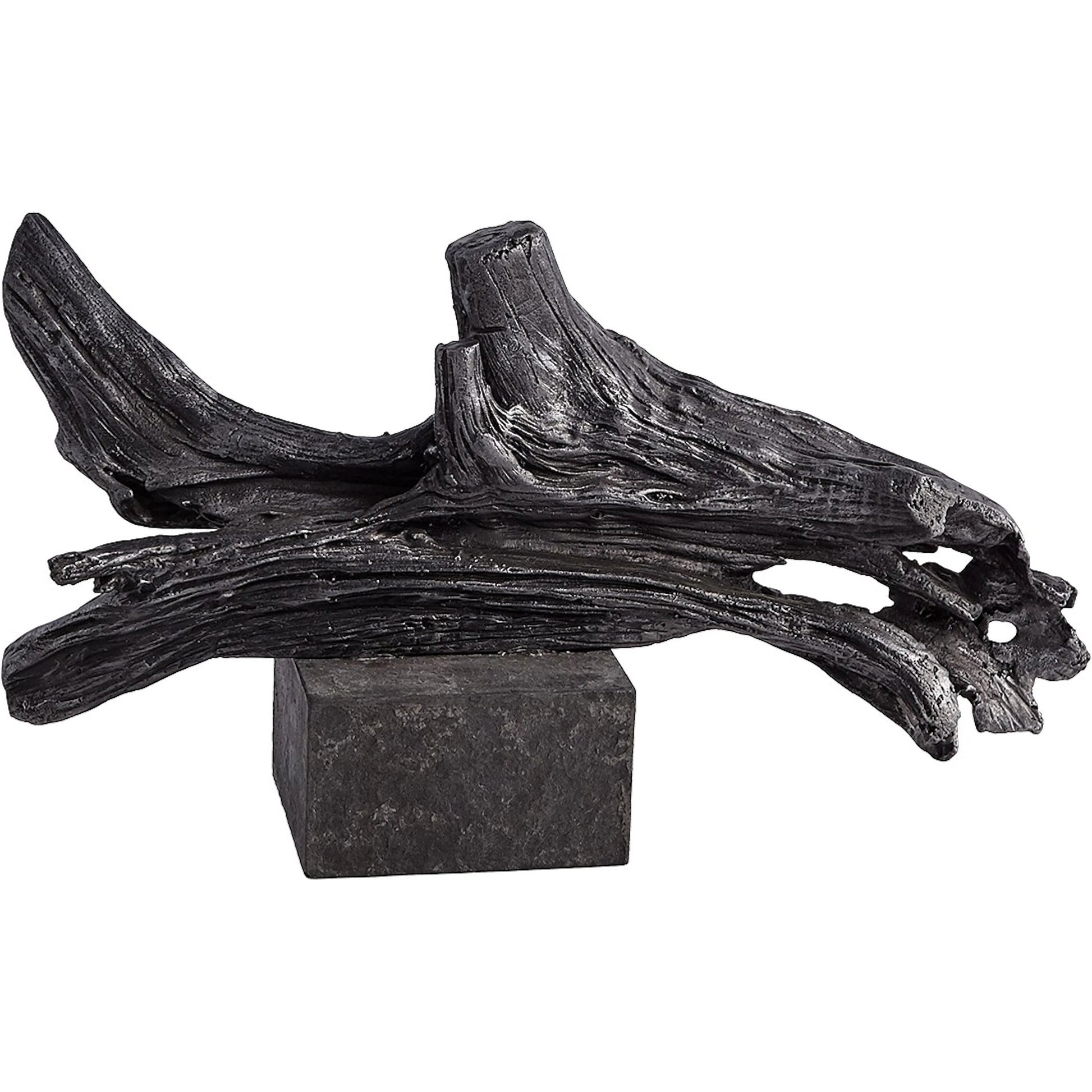Iron Driftwood Sculpture by Global Views. Made from cast iron, marble in a eclectic & global style.