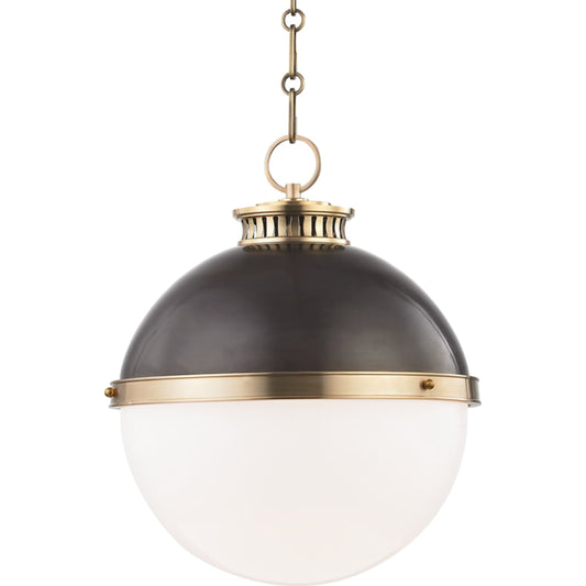 Latham Pendant by Hudson Valley. Made from steel in a modern style.