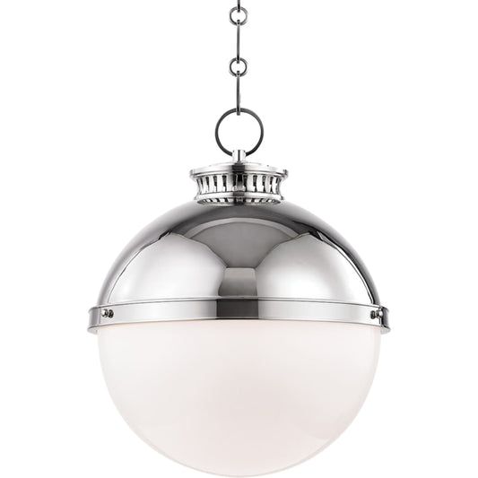 Latham Pendant by Hudson Valley. Made from steel in a modern style.