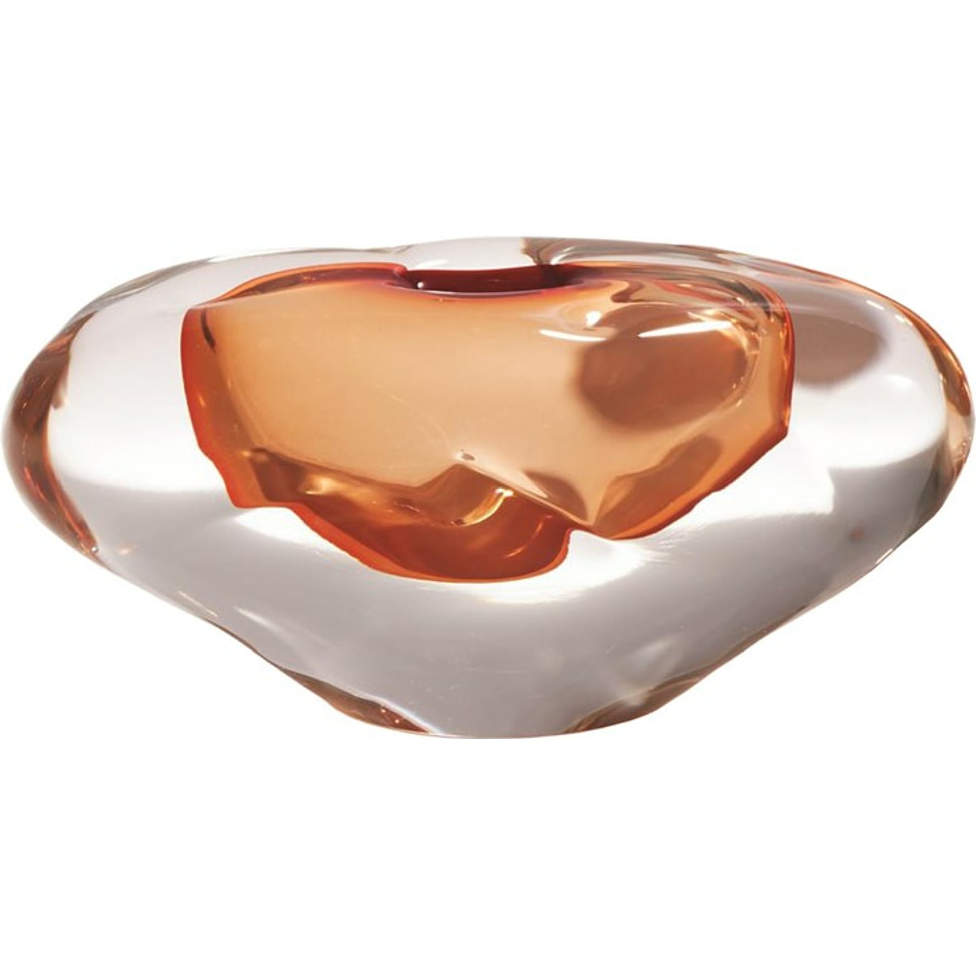 Abstract Bean Vase by Global Views. Made from art glass in a eclectic & global style.