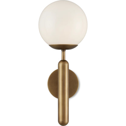 Barbican Single-Light Wall Sconce by Currey and Company. Made from metal, glass in a modern style.