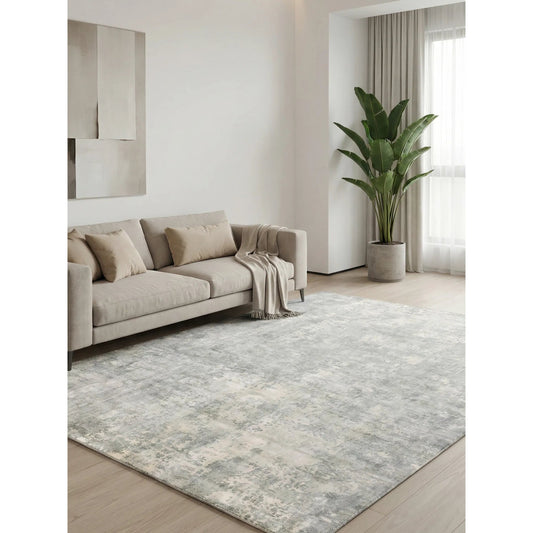 Murano Rug by Exquisite Rugs in metallic. Made from wool, bamboo silk in a unique style.
