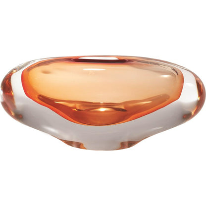 Abstract Bean Vase by Global Views. Made from art glass in a eclectic & global style.