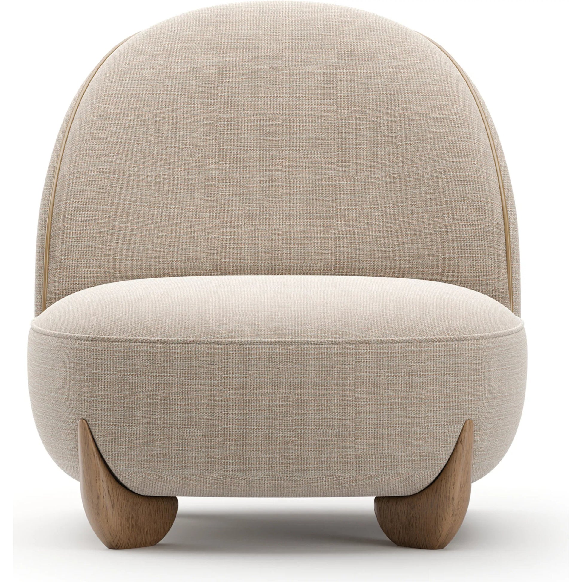 Seta Chair by Caracole in oatmeal and lucent bronze oak. Made from metal in a transitional style.