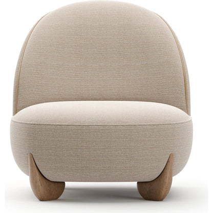 Seta Chair by Caracole in oatmeal and lucent bronze oak. Made from metal in a transitional style.