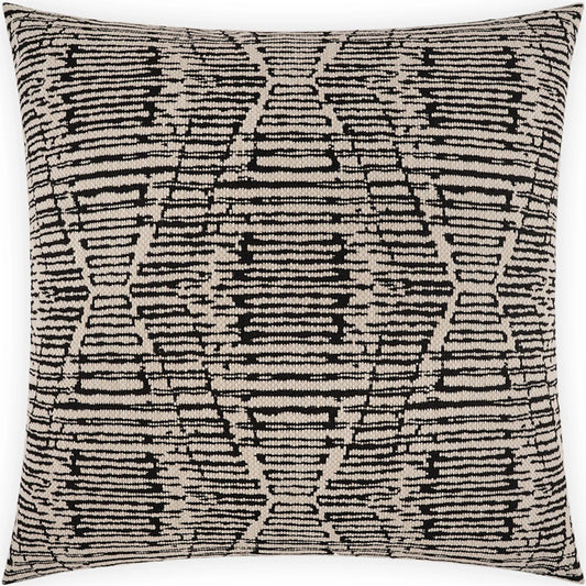 Ozetta Pillow by DV Kap Home in ebony. Made from 75.37% olefin, 24.63% polyester (uv) in a unique style.