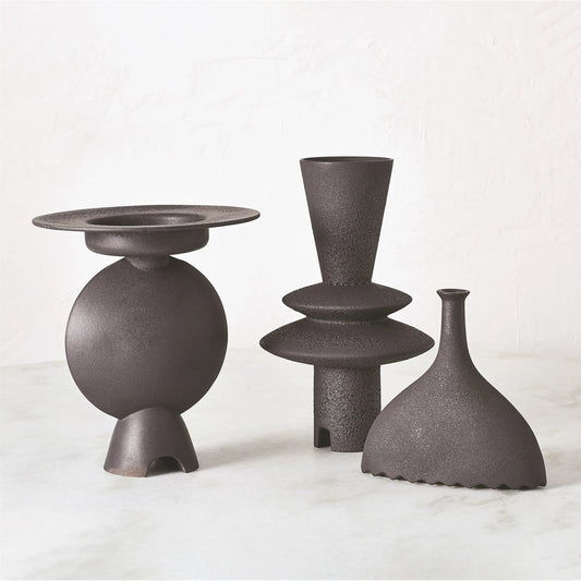 Noelle Geometric Vase by Global Views. Made from ceramic in a eclectic & global style.