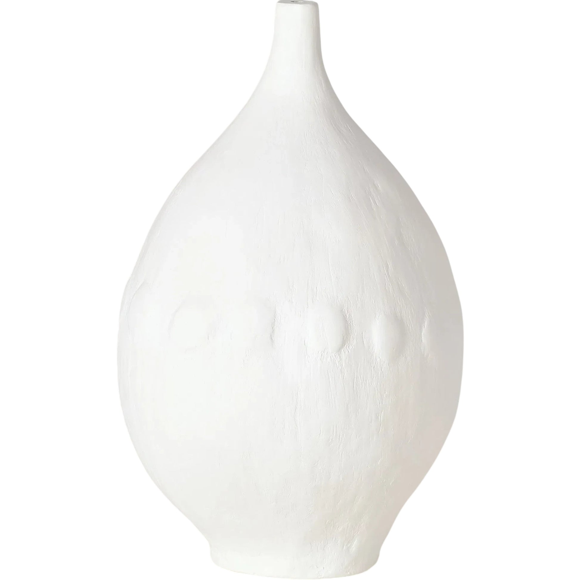 Modernist Chic Vase by Global Views in white. Made from plaster in a eclectic & global style.