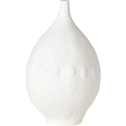 Modernist Chic Vase by Global Views in white. Made from plaster in a eclectic & global style.