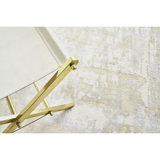 Murano Rug - Ivory, Silver, Gold by Exquisite Rugs in ivory/silver/gold. Made from ivory in a unique style.