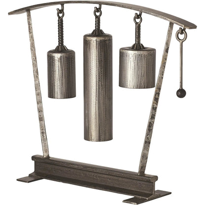 Three Tone Rail Sound Sculpture by Global Views in natural iron. Made from iron in a eclectic & global style.