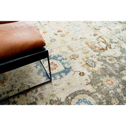 Essex 4032 Rug by Exquisite Rugs in tan, blue, rust. Made from new zealand wool in a unique style.