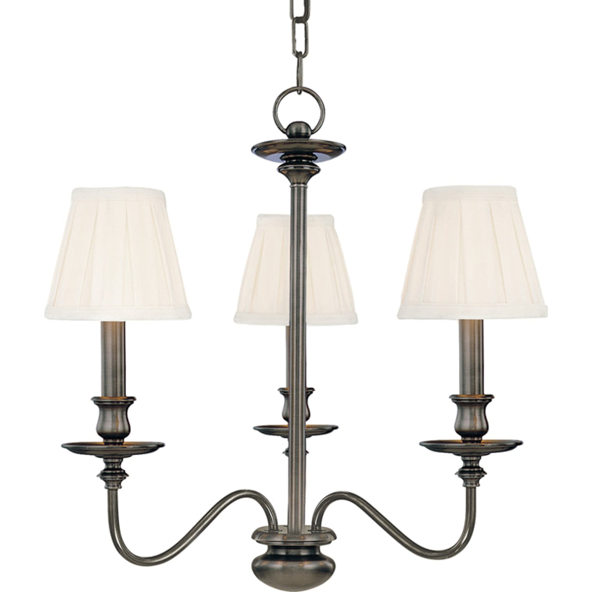 Menlo Park Chandelier by Hudson Valley in aged brass. Made from brass in a traditional style.