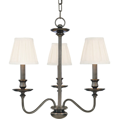 Menlo Park Chandelier by Hudson Valley in aged brass. Made from brass in a traditional style.