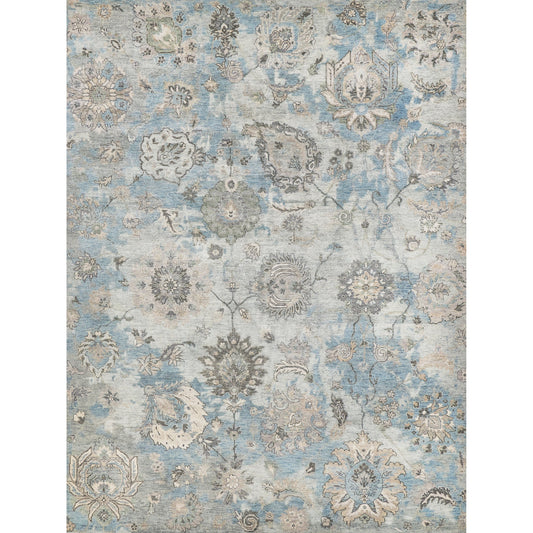 Essex Rug - Ivory, Light Blue, Multi by Exquisite Rugs in ivory/light blue/multi. Made from ivory in a unique style.