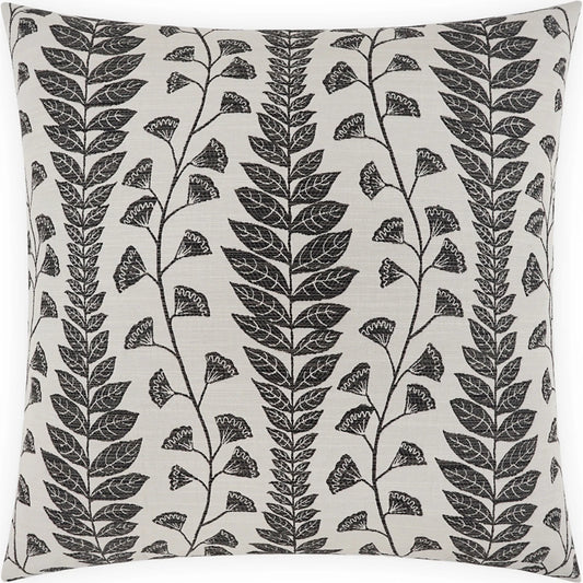 Fleurel Pillow by DV Kap Home in charcoal. Made from 60.33% polyester, 28.77% rayon, 10.90% cotton in a unique style.