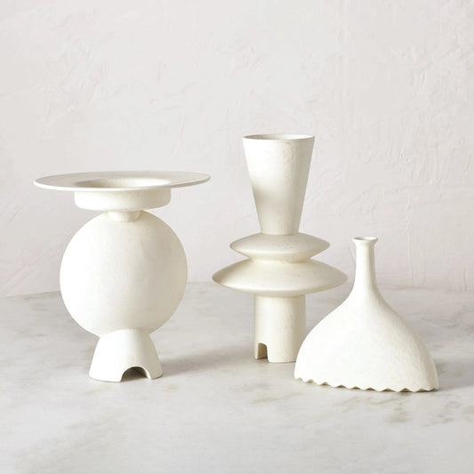 Noelle Geometric Vase by Global Views. Made from ceramic in a eclectic & global style.