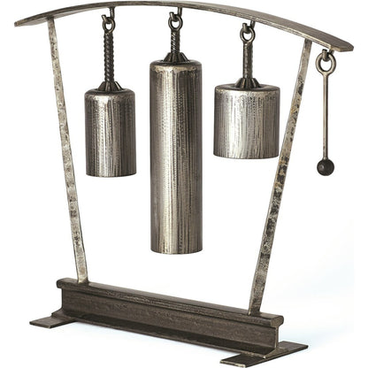 Three Tone Rail Sound Sculpture by Global Views in natural iron. Made from iron in a eclectic & global style.