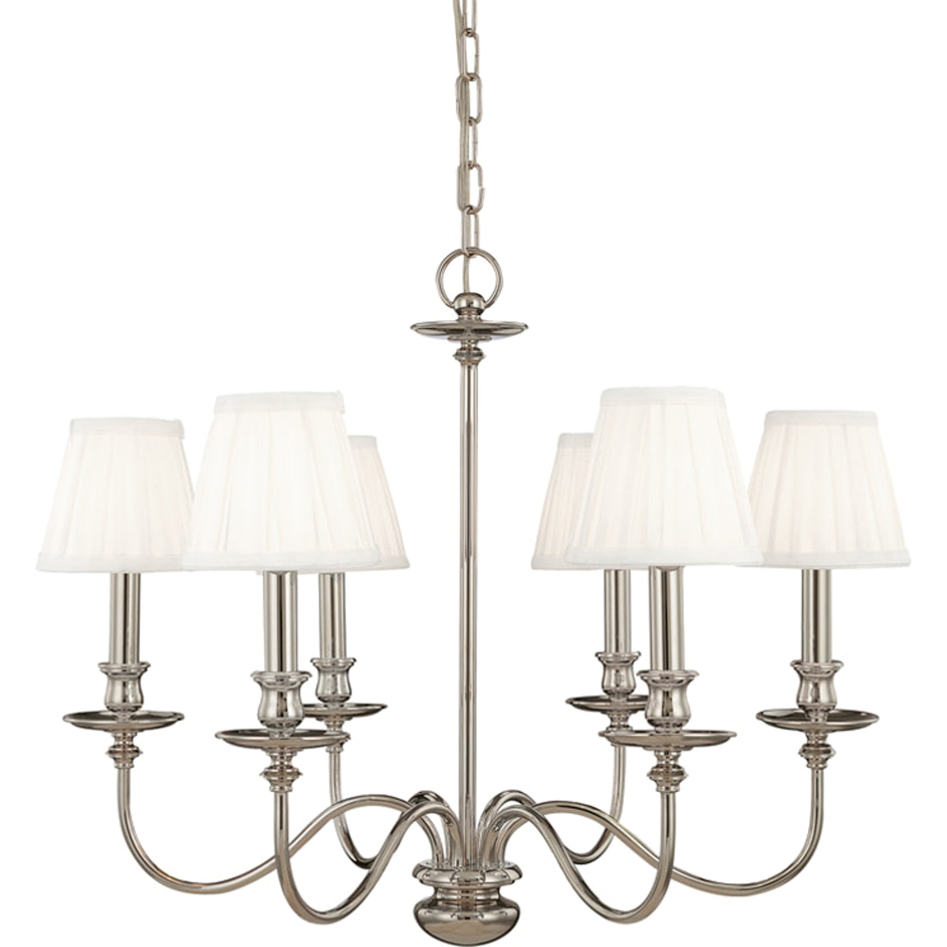 Menlo Park Chandelier by Hudson Valley in aged brass. Made from brass in a traditional style.