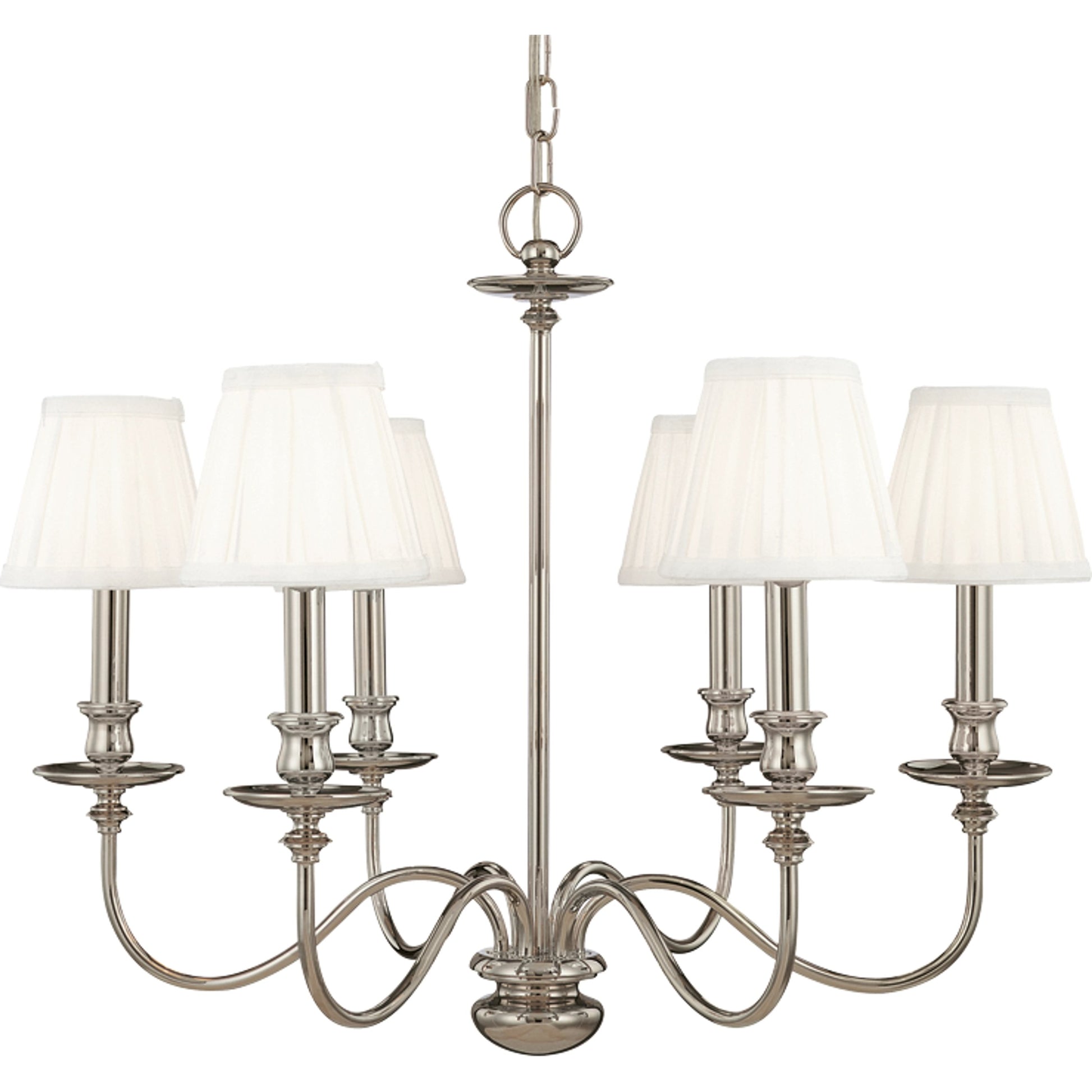 Menlo Park Chandelier by Hudson Valley in aged brass. Made from brass in a traditional style.