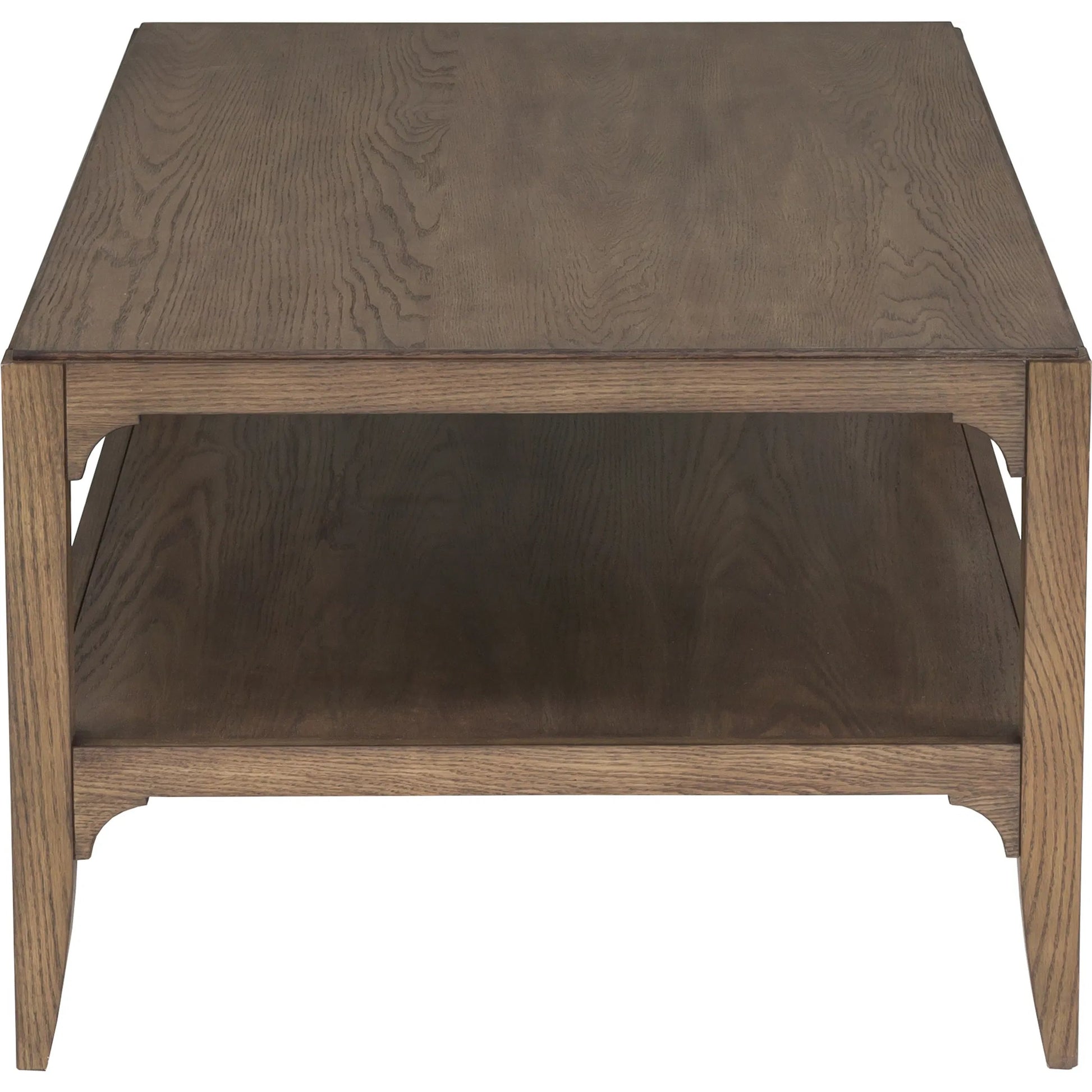 Callahan Cocktail Table by Fairfield Chair in brown and louve. Made from high pressure laminate, red oak solids, veneers in a unique style.