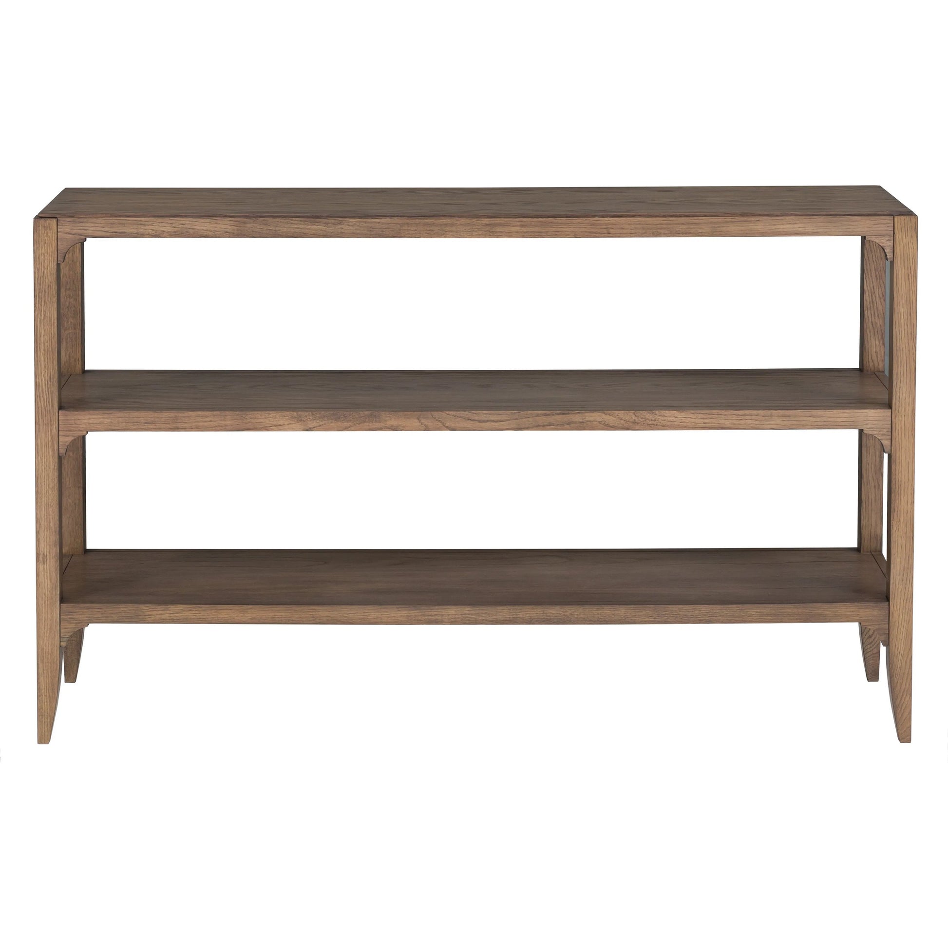 Callahan Console Table by Fairfield Chair in brown and louve. Made from high pressure laminate, red oak solids, veneers in a unique style.