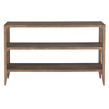 Callahan Console Table by Fairfield Chair in brown and louve. Made from high pressure laminate, red oak solids, veneers in a unique style.