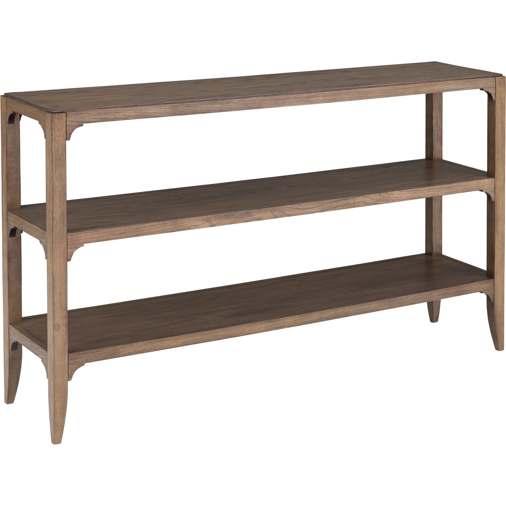 Callahan Console Table by Fairfield Chair in brown and louve. Made from high pressure laminate, red oak solids, veneers in a unique style.