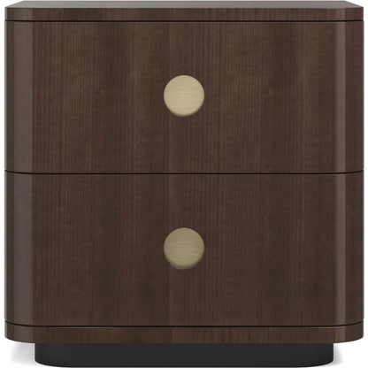Bachelor Small Nightstand by Caracole in otter gloss. Made from unique in a traditional style.