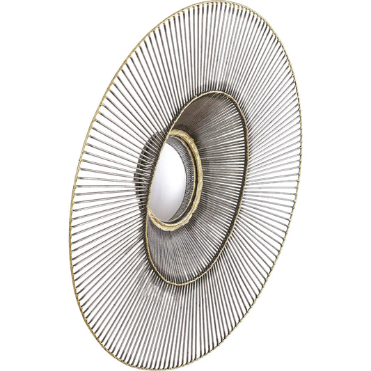 Tilt-A-Wire Mirror by Global Views in bronze, gold. Made from iron, mirror in a eclectic & global style.