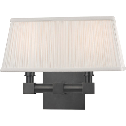 Dixon Wall Sconce by Hudson Valley in old bronze. Made from steel in a transitional style.