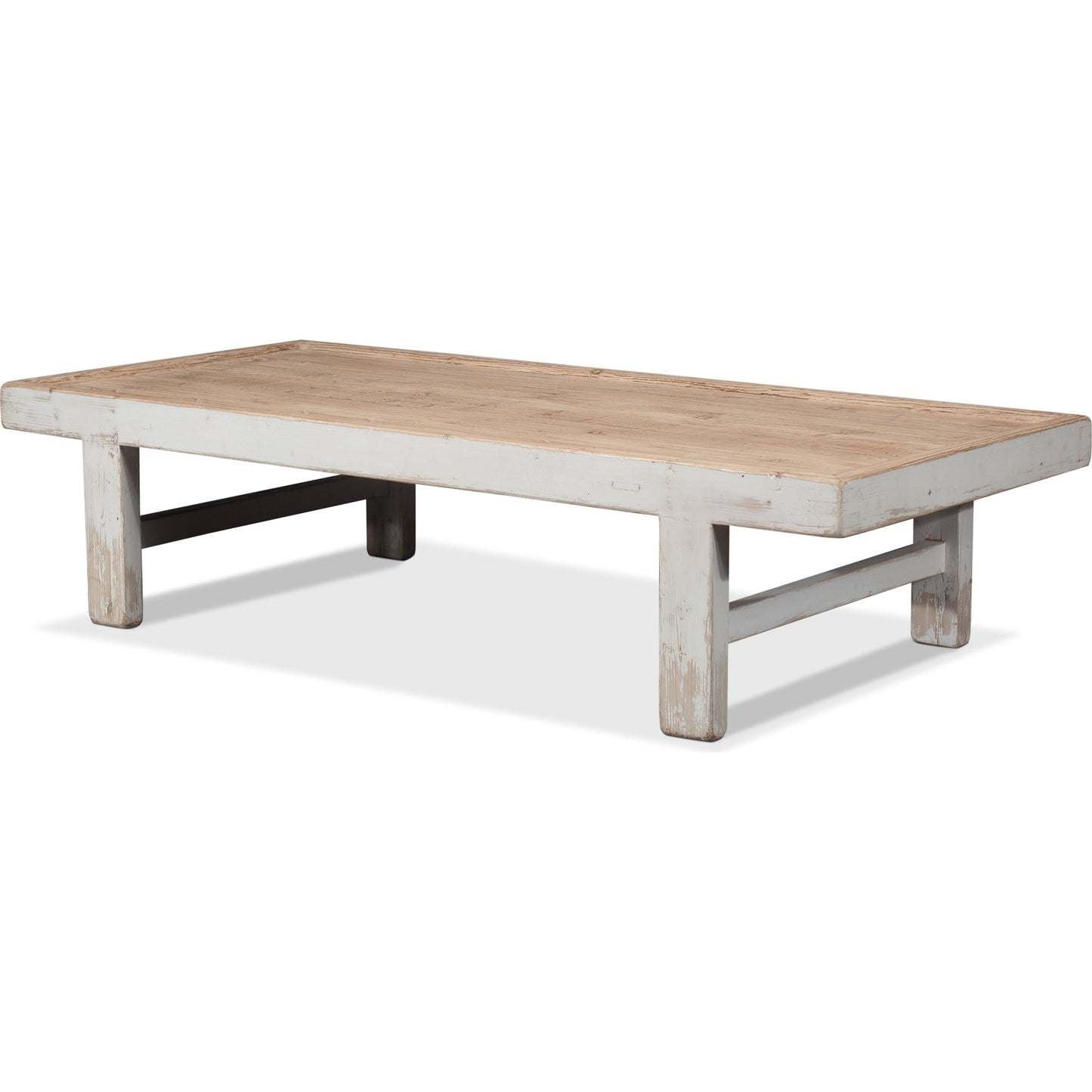 000 SR-857828 | Primary Silo | Wood Panel Coffee Table by Sarreid Ltd. in white. Made from pine in a cottage & farmhouse style.