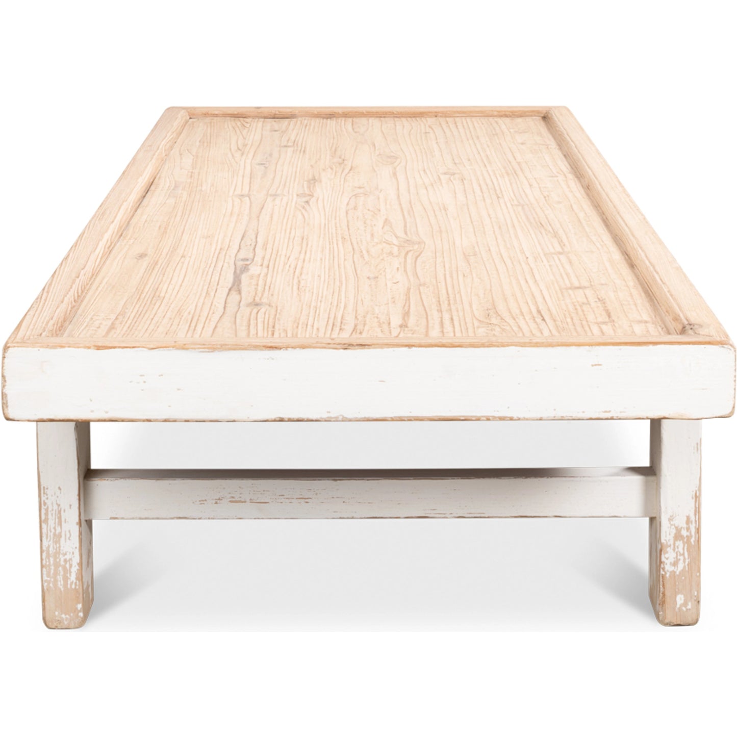 019 SR-857828 | Additional Silo | Wood Panel Coffee Table by Sarreid Ltd. in white. Made from pine in a cottage & farmhouse style.