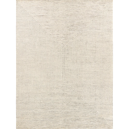 Crescent 4044 Rug by Exquisite Rugs in ivory. Made from new zealand wool in a unique style.