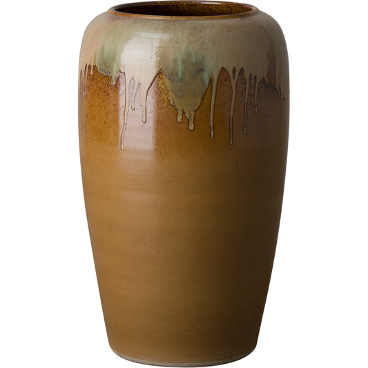 Earth Brown Tall Vase by Emissary USA in earth brown. Made from unique in a traditional style.