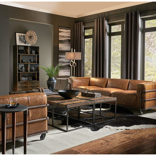 Antique Doors Coffee Table by Sarreid Ltd. in brown and natural weathered wood finish. Made from elm in a rustic style.